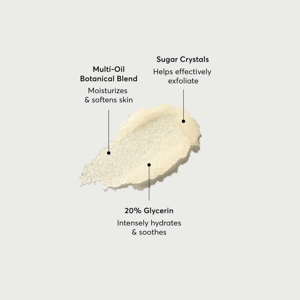 Naturium open jar texture highlighting cushion-like scrub and softening effect