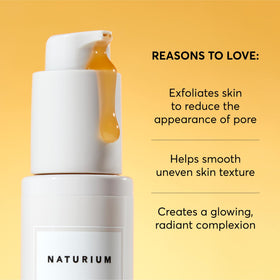 Naturium ingredients flatlay displaying tranexamic acid and botanical supports