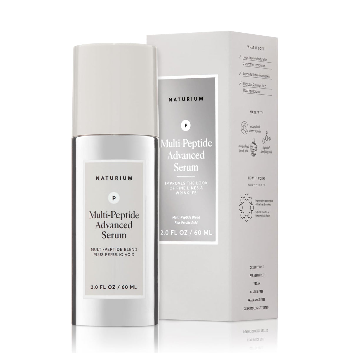 Naturium front packaging showing 2 oz jumbo serum, clear benefits for value