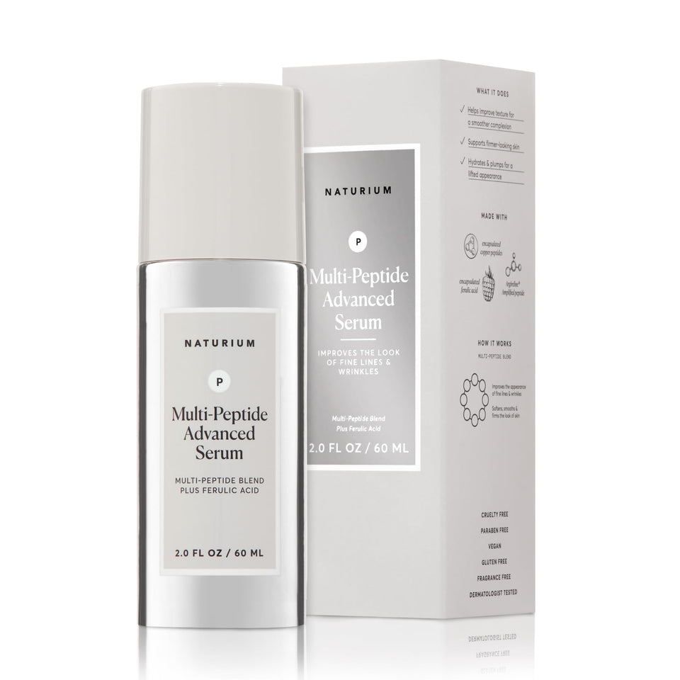 Naturium front packaging showing 2 oz jumbo serum, clear benefits for value