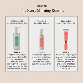 Naturium serum on bathroom shelf in routine setting suggesting daily use