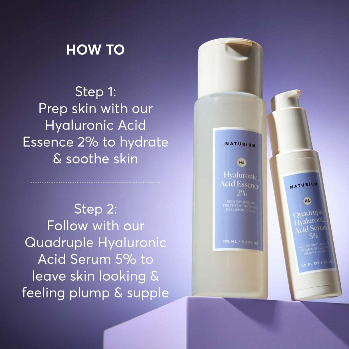 Naturium bottle on bathroom vanity in lifestyle setting suggesting daily routine and visible hydration benefit