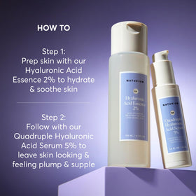 Naturium bottle on bathroom vanity in lifestyle setting suggesting daily routine and visible hydration benefit