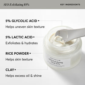 Naturium mask application in hand demonstrating easy spreadability and control