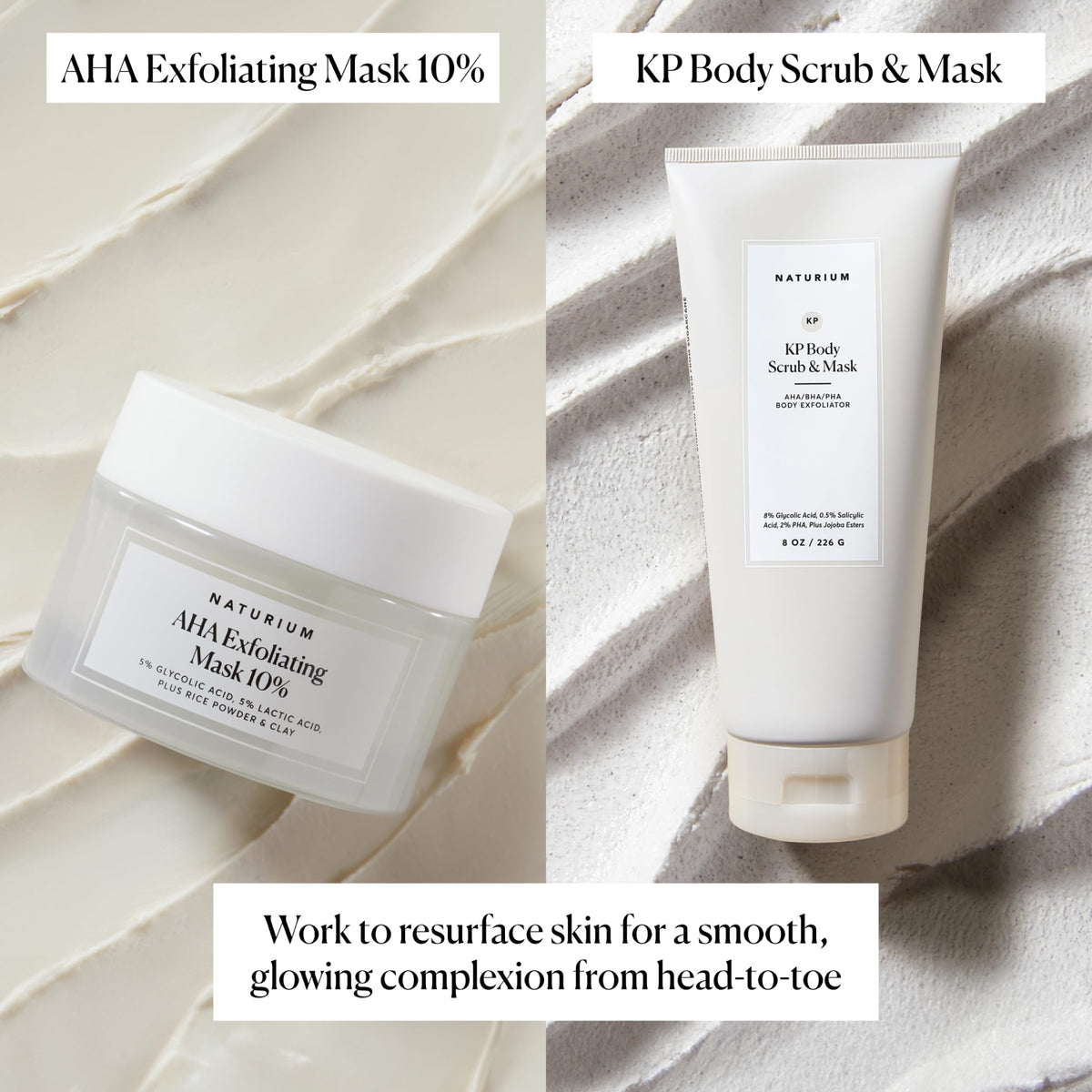Naturium mask lifestyle bathroom shelf staged to show routine-ready brightening benefit