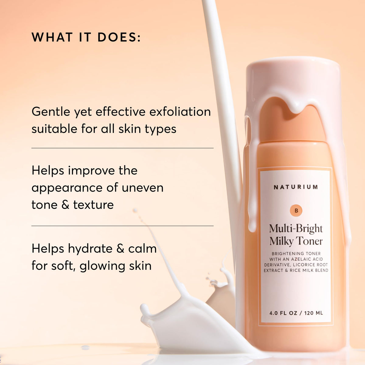 naturium close-up label highlighting active ingredients and clean formulation benefits