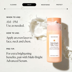 naturium toner poured on hand demonstrating milky texture and gentle hydrating effect