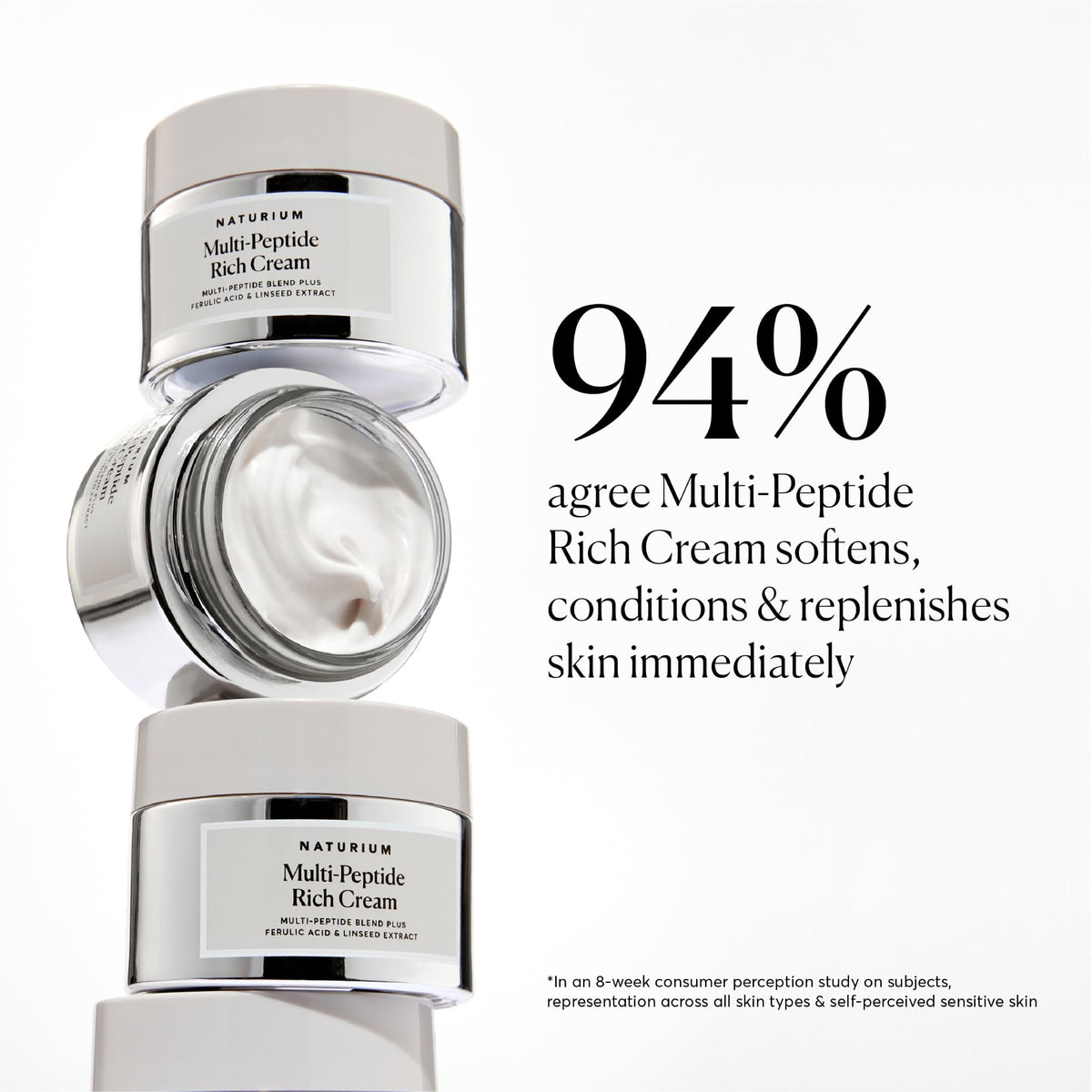 Naturium applied to neck and décolletage showing lifting benefit