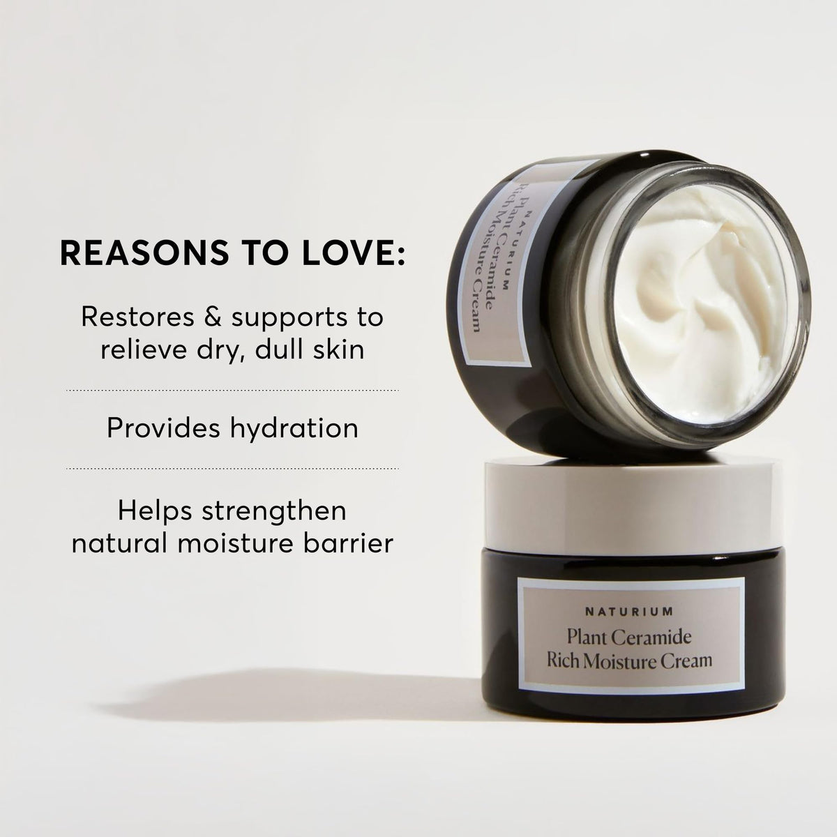 Naturium jar on bathroom counter in nighttime routine setting motivating use