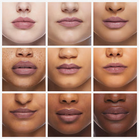 Naturium being applied to lips demonstrating smooth glossy finish and hydration