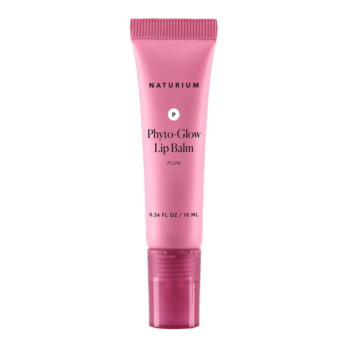 Naturium Phyto-Glow front packaging in plum showing tube and label, hydrate on the go