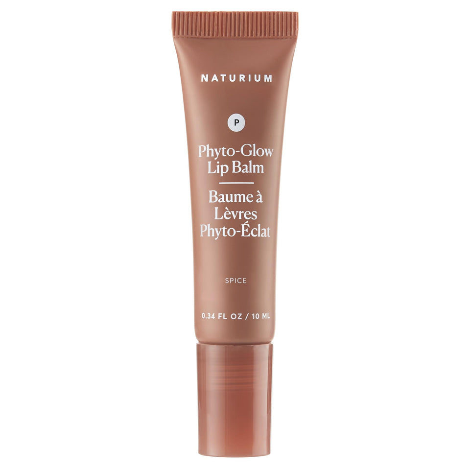 Naturium Phyto-Glow front packaging showing spice shade and glossy finish benefit