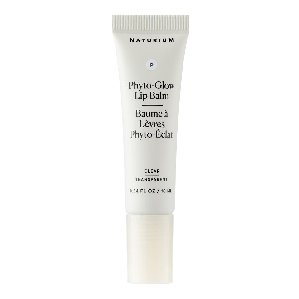 Naturium front packaging shows clear glossy lip balm and benefits