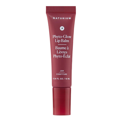 Naturium Phyto-Glow front packaging showing glossy tube and branding benefit: portable shine
