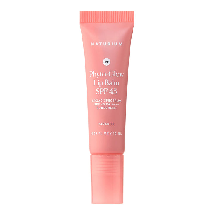 Naturium Phyto-Glow front tube showing tinted gloss and SPF45 protection benefit