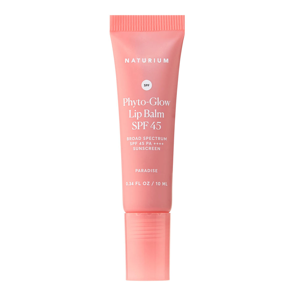 Naturium Phyto-Glow front tube showing tinted gloss and SPF45 protection benefit
