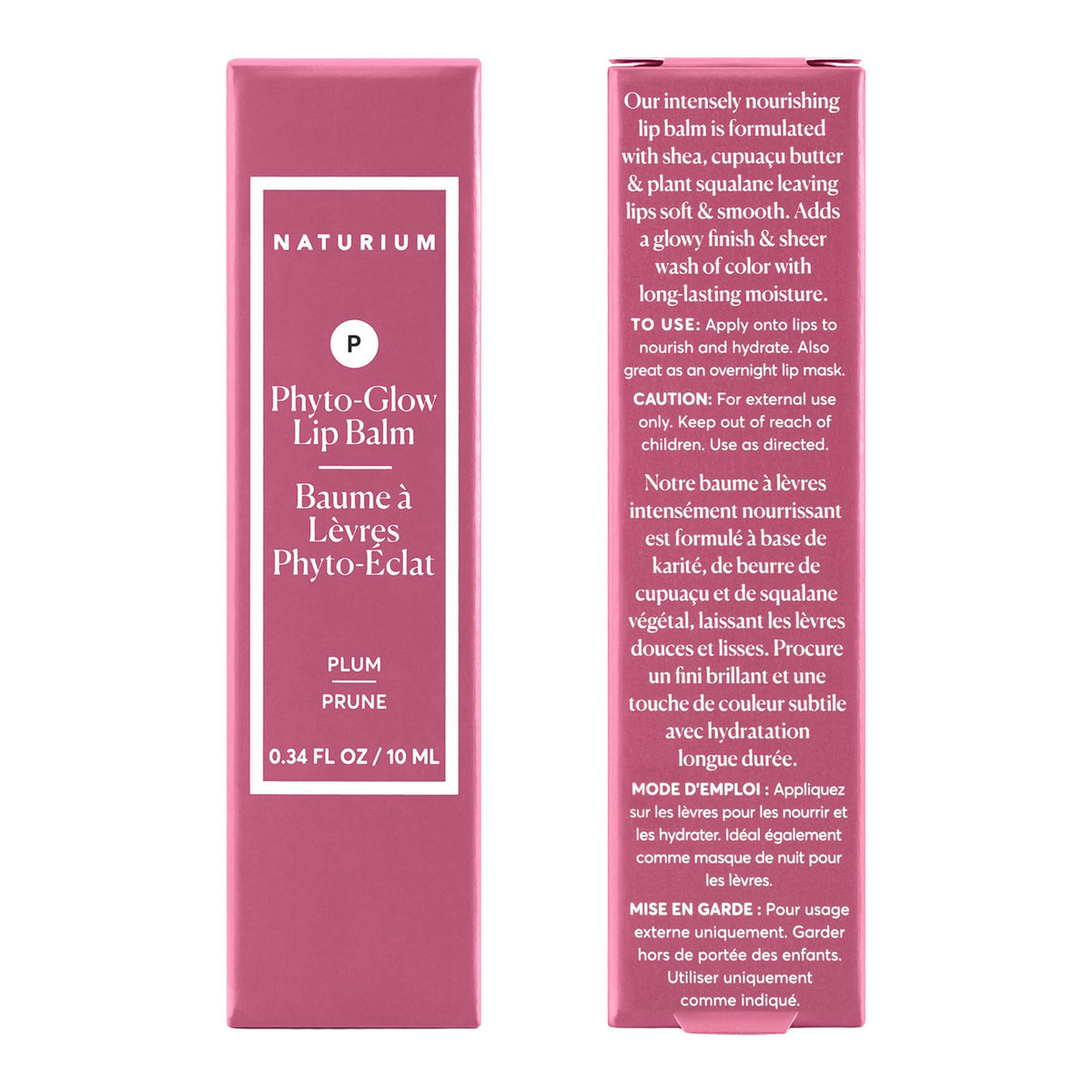 Naturium Phyto-Glow applied on lips demonstrating plum tint and glossy hydration