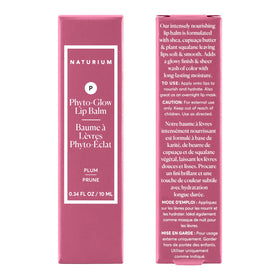 Naturium Phyto-Glow applied on lips demonstrating plum tint and glossy hydration