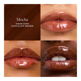 Naturium open tube revealing mocha tint and glossy payoff for lips