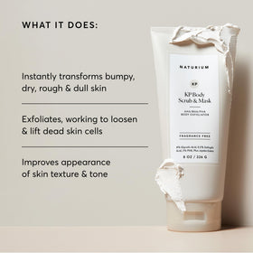 Naturium ingredient detail with pumice and jojoba esters highlighting gentle exfoliation