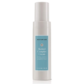 Naturium boxed product and jar presenting dermatologist-tested, clean formula