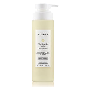 Naturium bottle front view showing label and 500 mL size, clear calming benefit