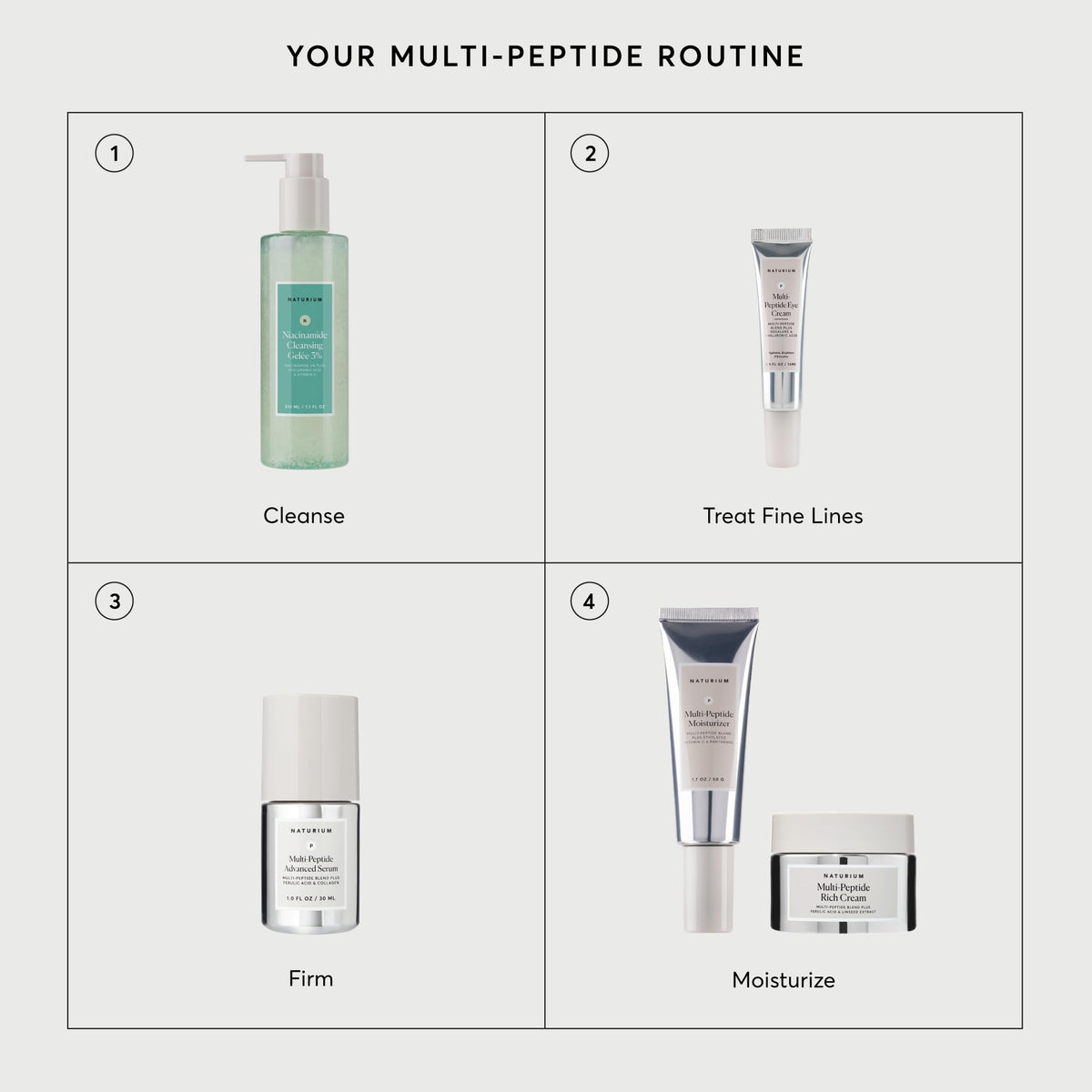 Naturium applying serum to neck and jawline demonstrating targeted lifting benefit