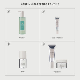 Naturium applying serum to neck and jawline demonstrating targeted lifting benefit