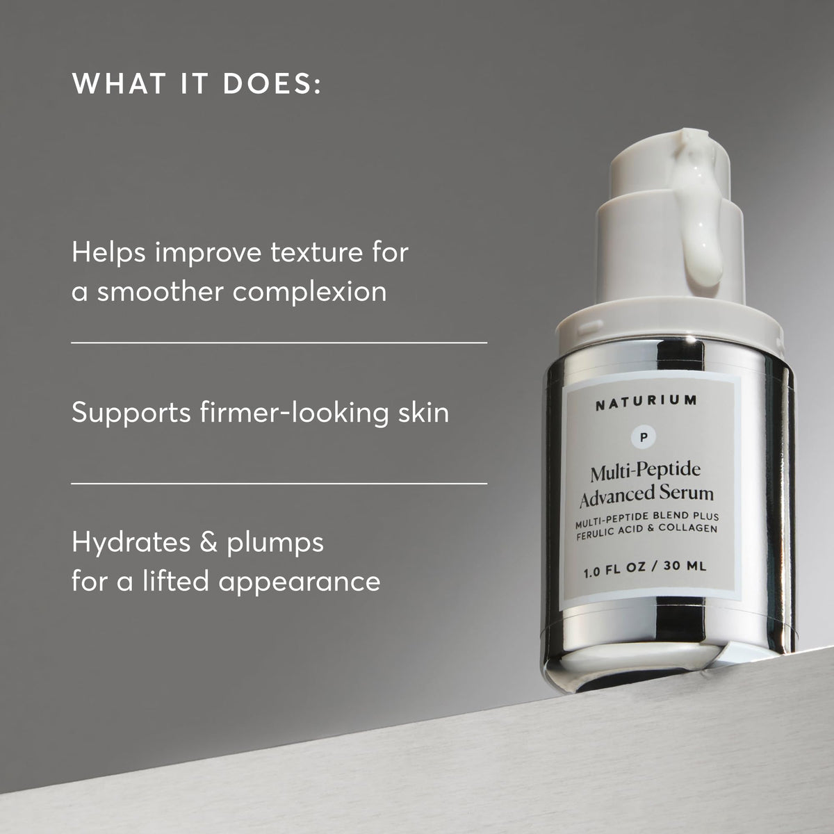 Naturium serum texture closeup showing lightweight gel and quick absorption effect