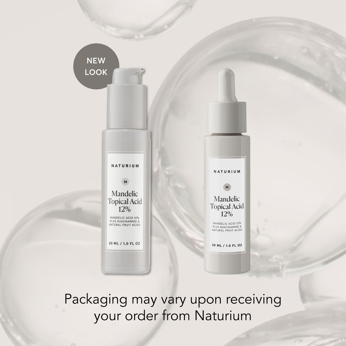 Naturium serum texture closeup highlighting smooth consistency and gentle exfoliation