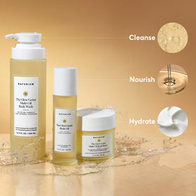 Naturium bottle held in hand for size reference and portable skincare convenience