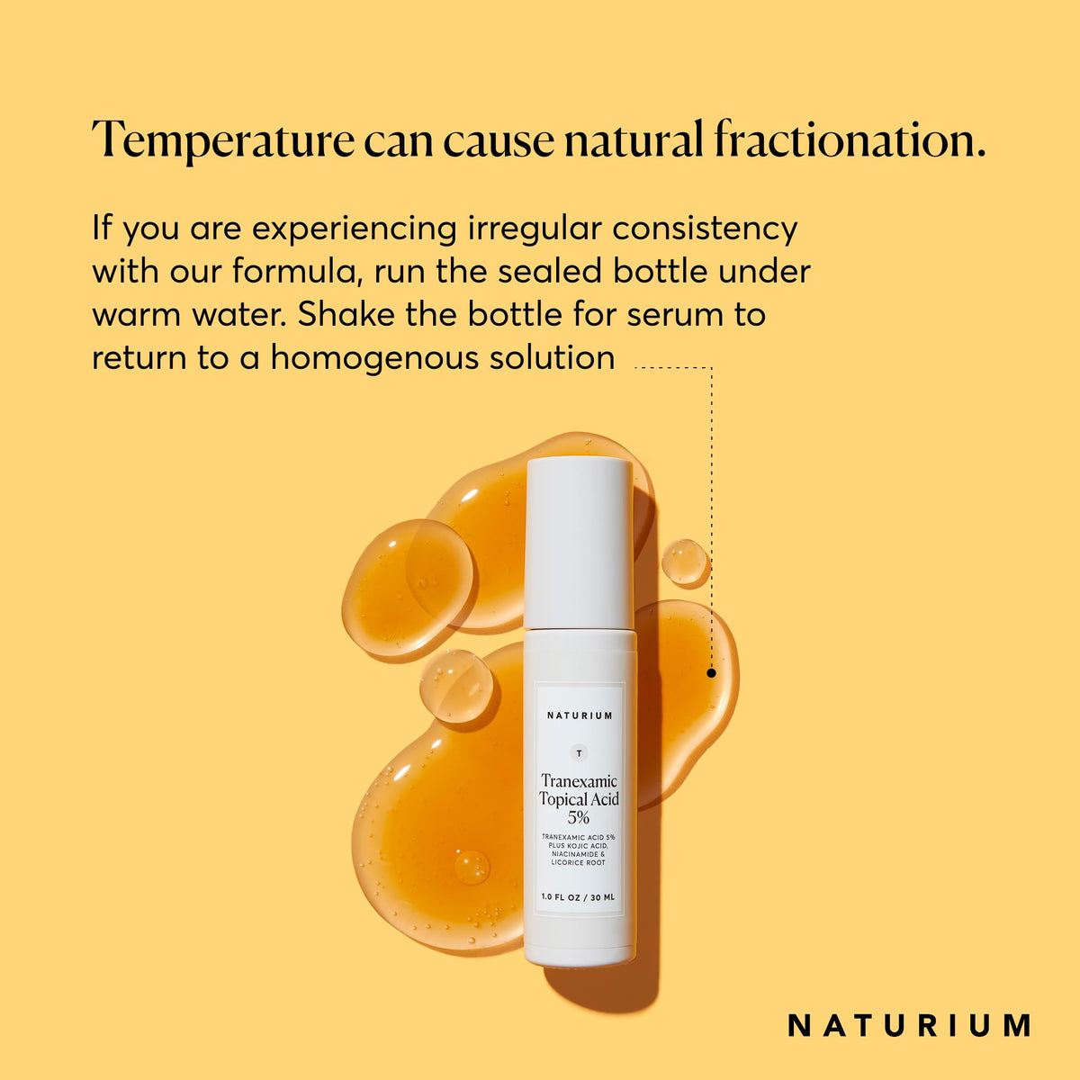 Naturium serum texture close-up highlighting lightweight finish and absorbency