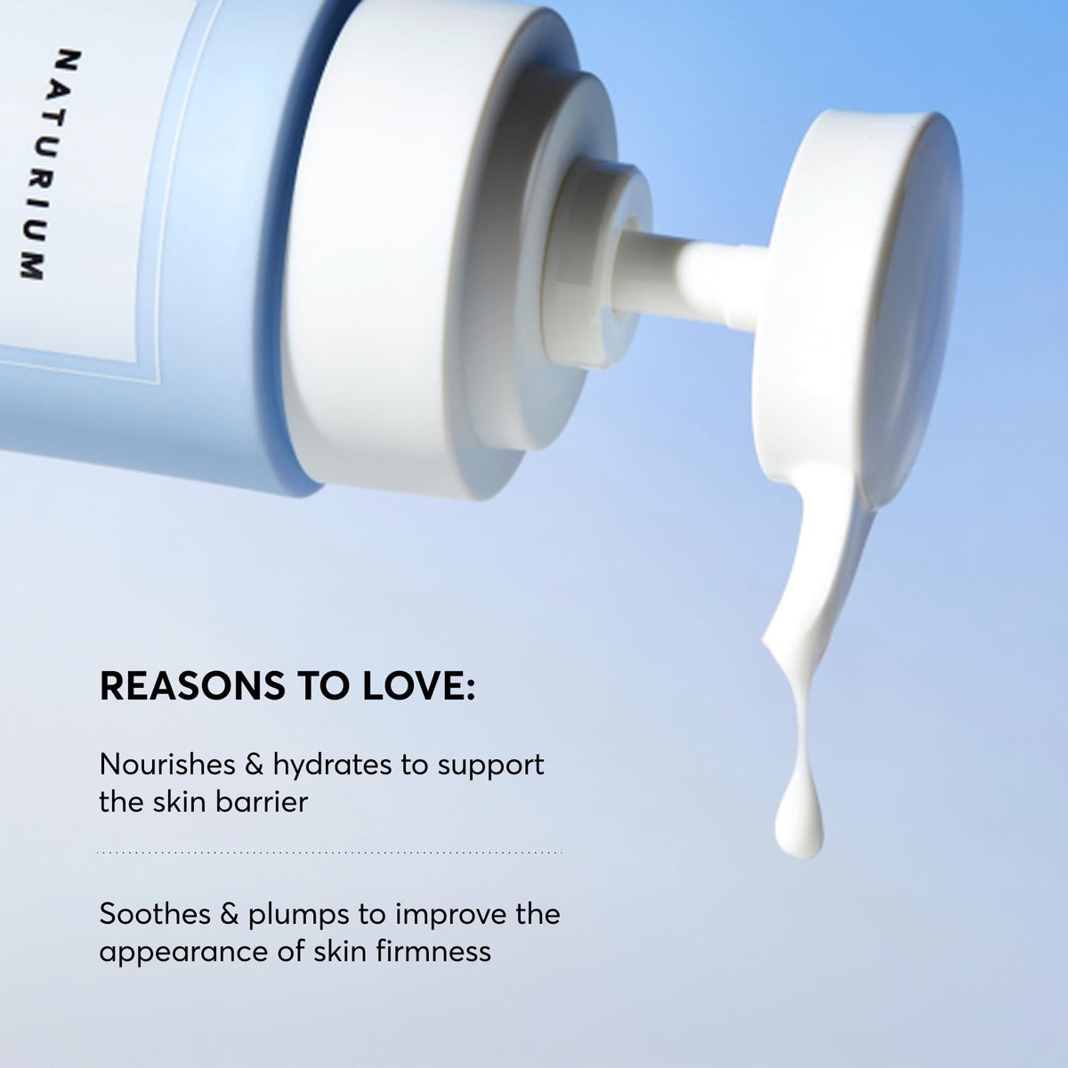 Naturium pump dispenser detail demonstrating easy, controlled serum application