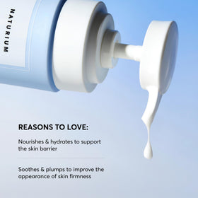 Naturium pump dispenser detail demonstrating easy, controlled serum application