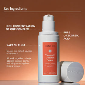 Naturium serum staged on bathroom counter showing daily routine compatibility