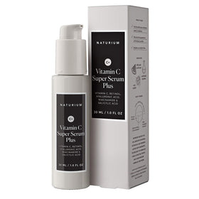 Naturium bottle front view showing product branding and compact size benefit