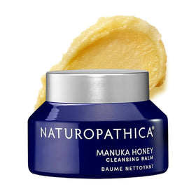 Naturopathica cleansing balm jar front view showing packaging and moisturizing benefits