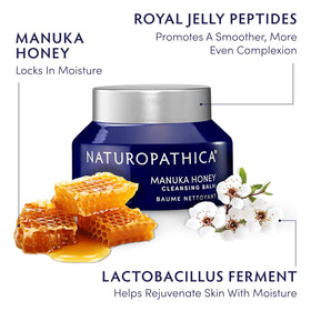 Spoonful of Naturopathica balm on fingers ready to apply for deep yet gentle cleanse