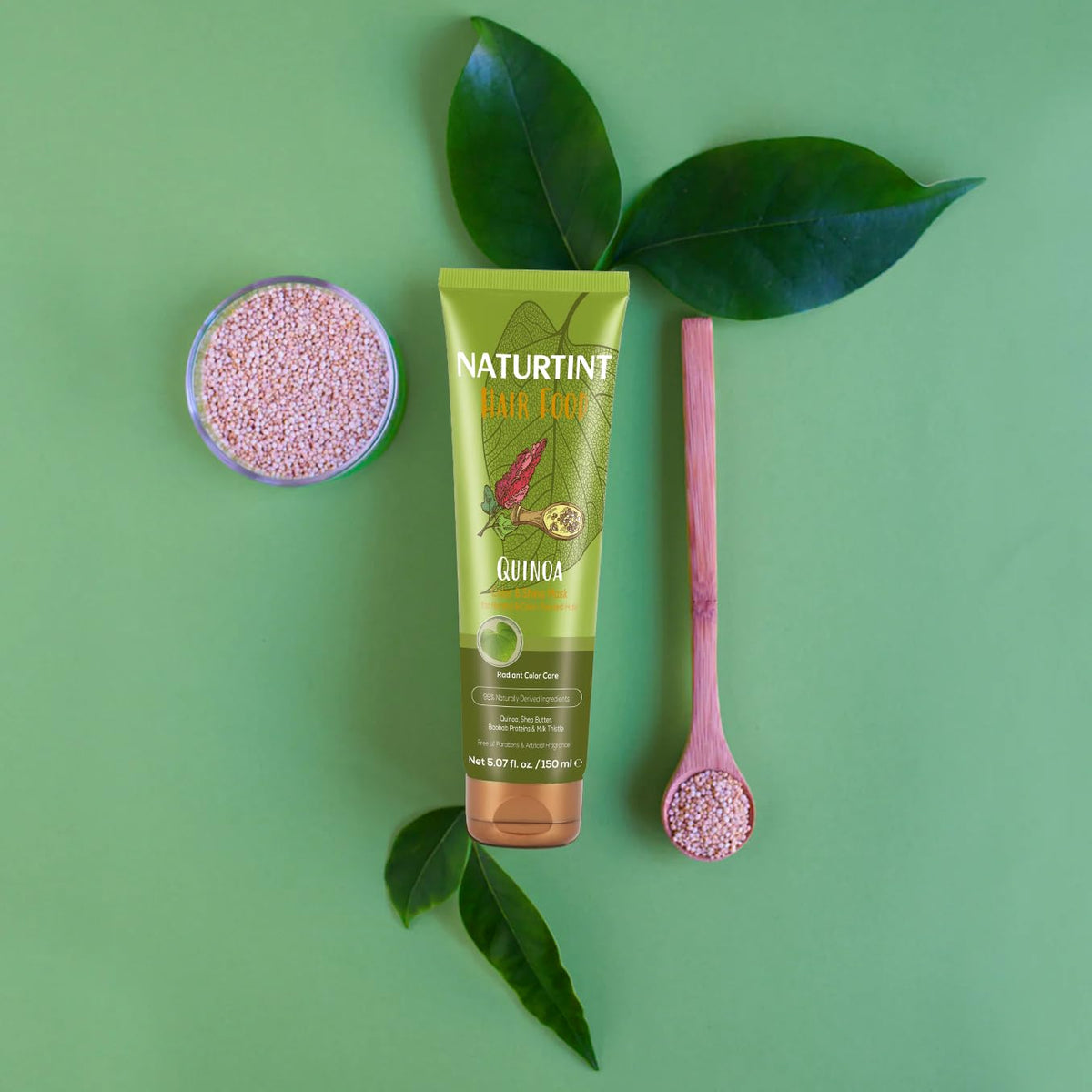 Naturtint applied to mid-lengths of hair demonstrating ease of application and detangling