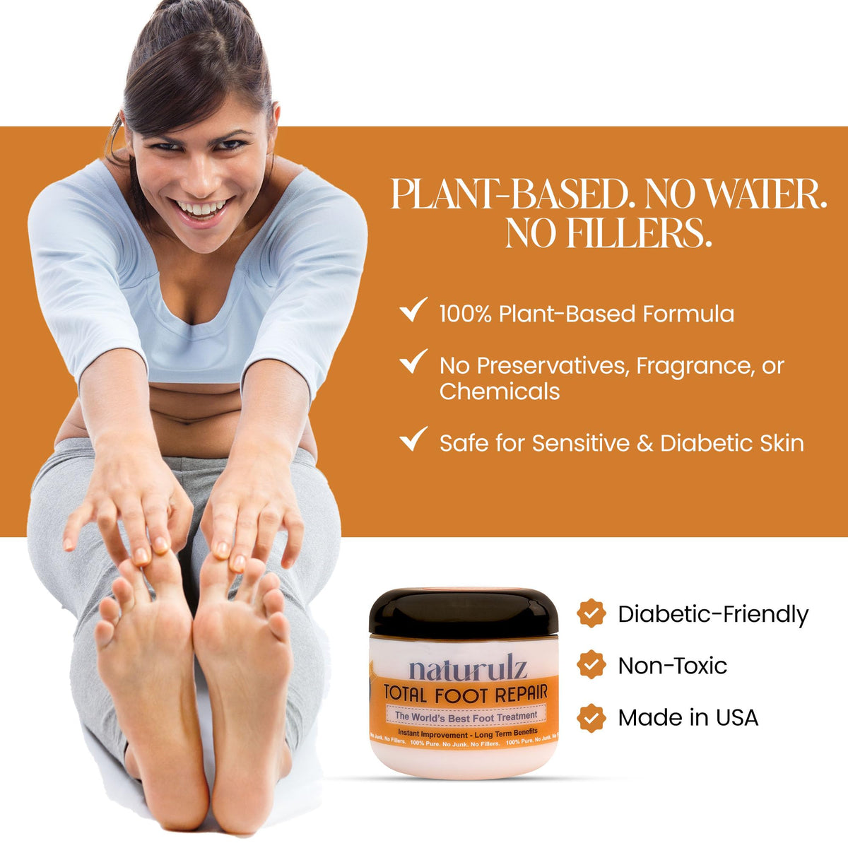 Naturulz tube on bathroom shelf indicating daily foot care routine