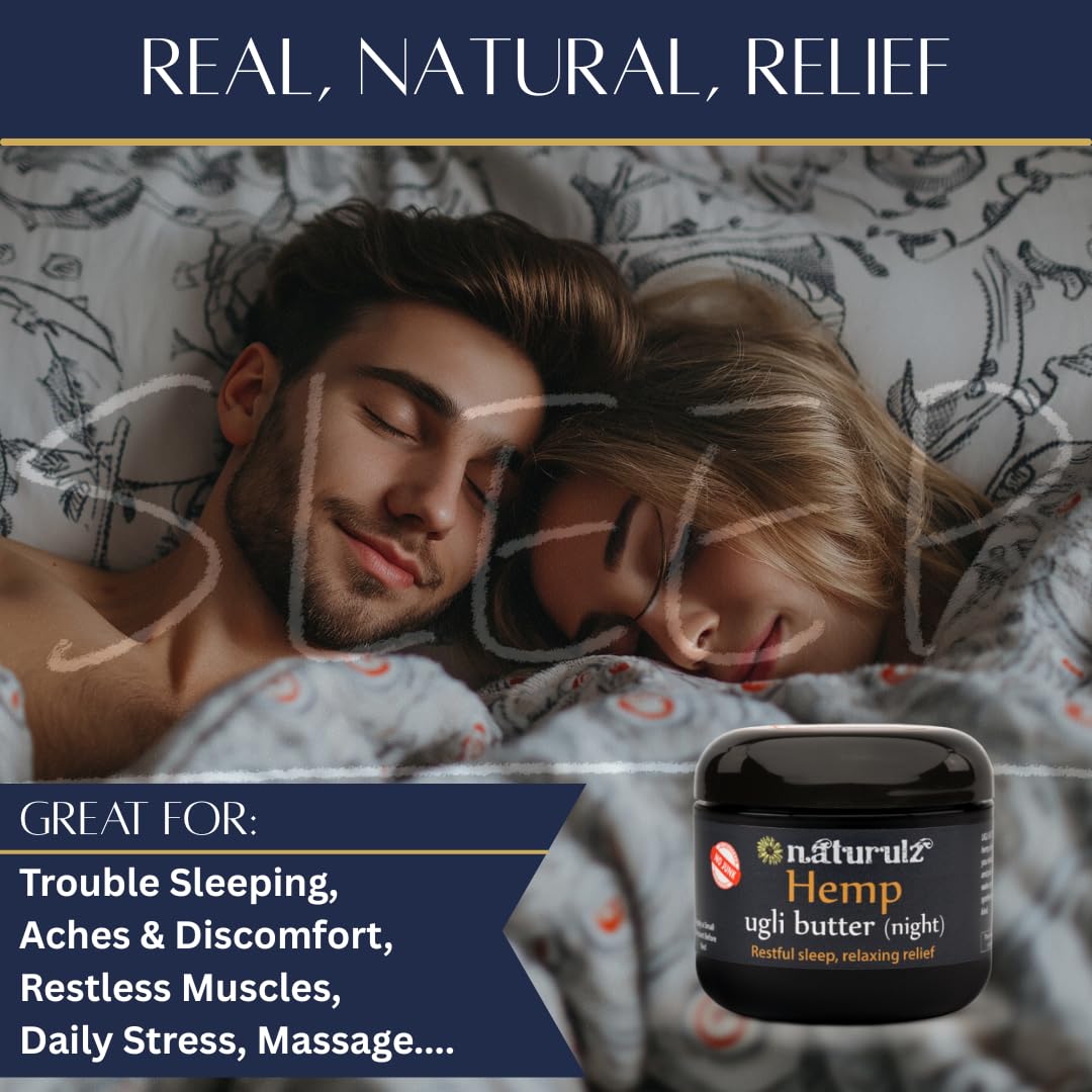 Naturulz Ugli Butter applied to legs in evening setting demonstrating relief for restless limbs