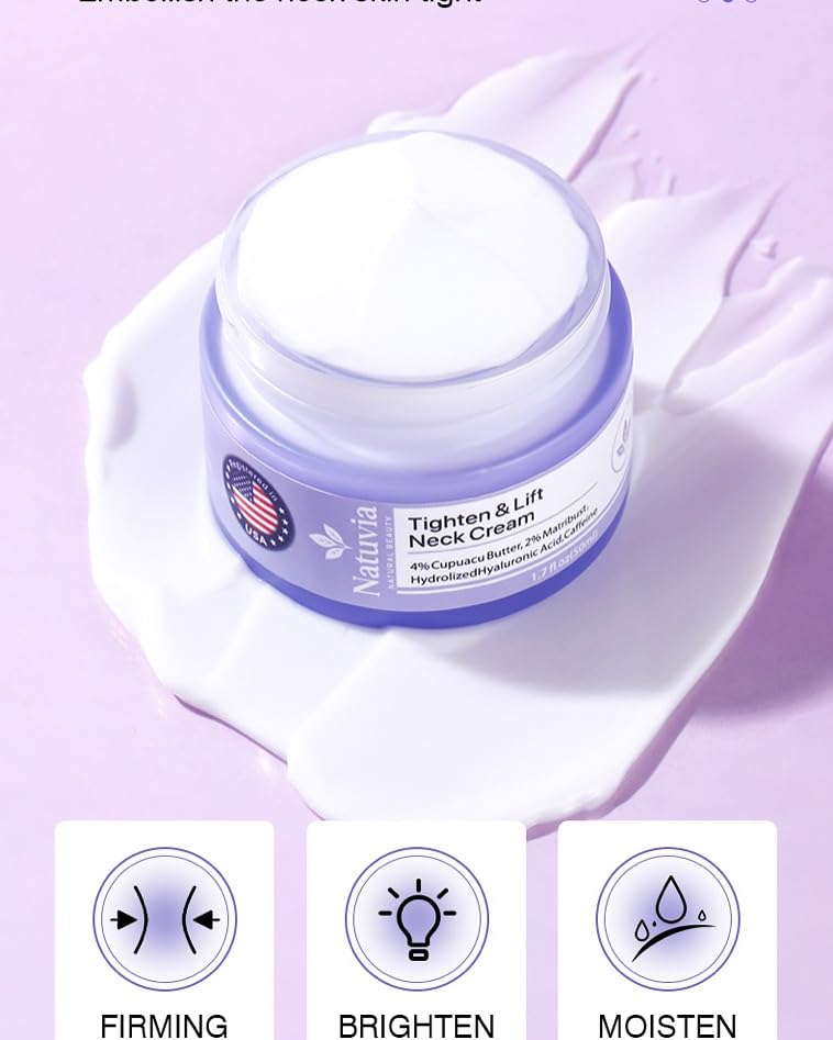 Couple showing décolleté area after Natuvia use for firmer skin