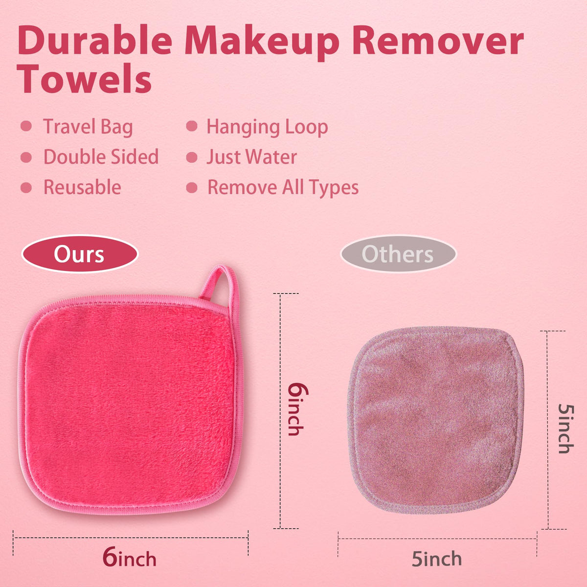 Natwag before and after makeup removal demonstrating clear cleanup and reduced product use