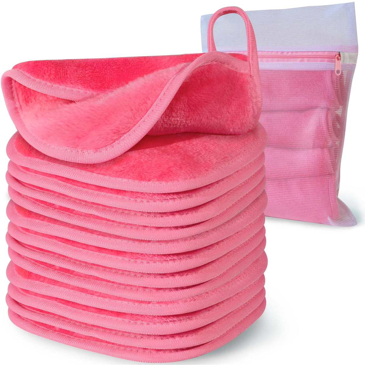 Natwag front packaging showing 12-pack pink reusable towels and sustainable benefit