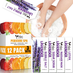 nbc BeautiLab boxed pedicure kit showing packaged four-step set and benefits