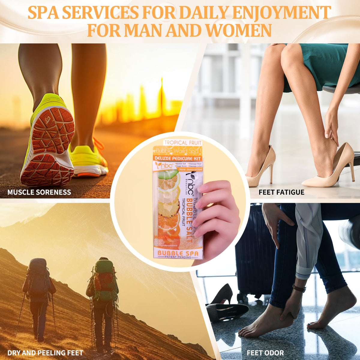 nbc BeautiLab foot soak in basin during use to relax and refresh tired feet