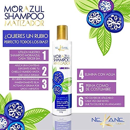 NE KANE CAPILAR back label of Morazul listing salt-free and paraben-free features