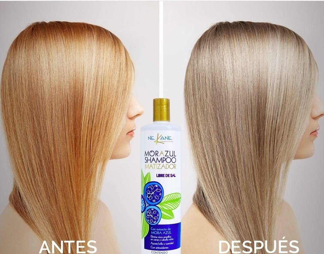NE KANE CAPILAR pouring Morazul shampoo to show silky consistency and easy application
