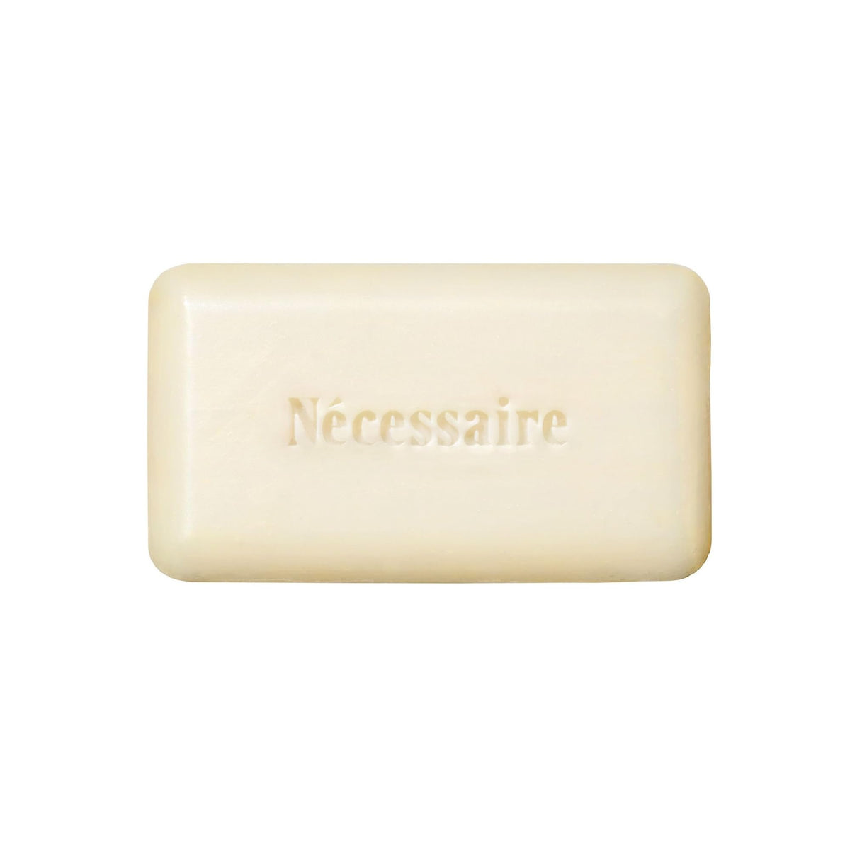 Nécessaire front packaging of the exfoliant bar highlighting fragrance-free benefit