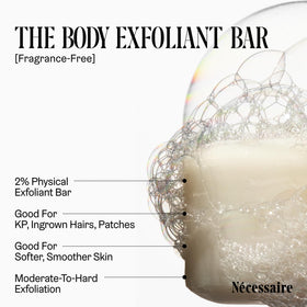Nécessaire bar lathering in shower for easy exfoliation and rinse-off convenience